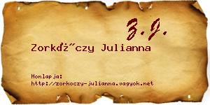 Zorkóczy Julianna névjegykártya